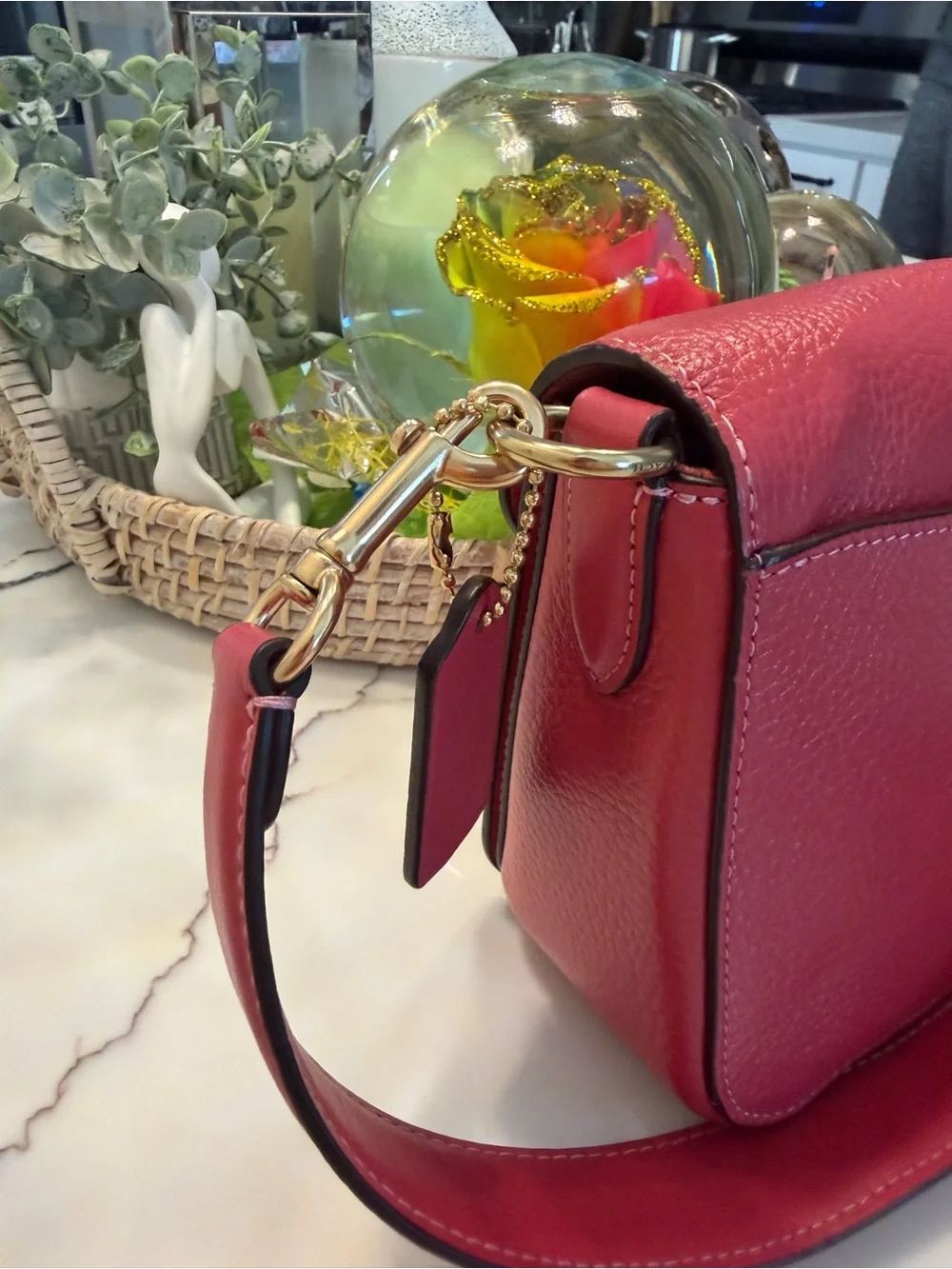 ❤️ Beautiful Red Coach Leather Bag ❤️